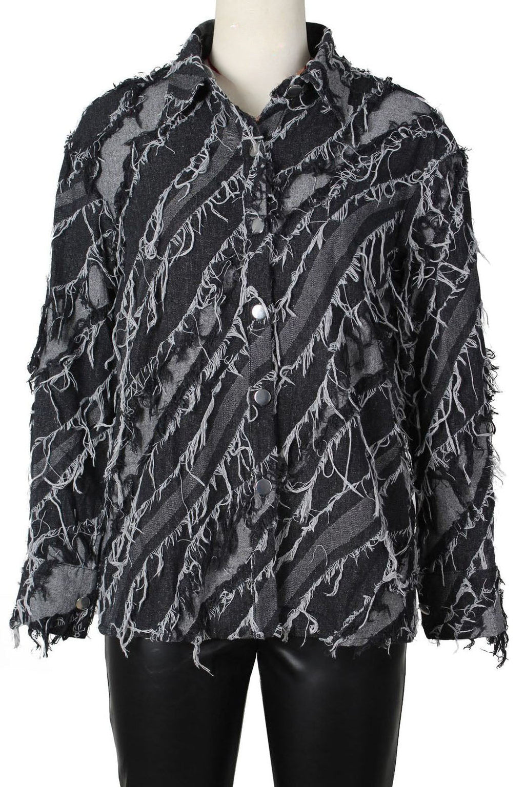 Fringed Denim Jacket Lavish Daily