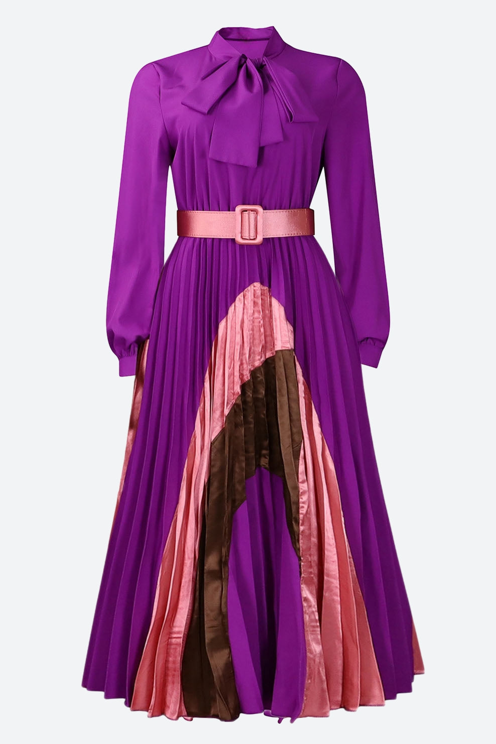 Long-Sleeved Top Elegant Pleated Dress Lavish Daily