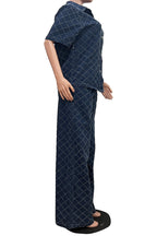 Quilted Textured Denim Set Lavish Daily