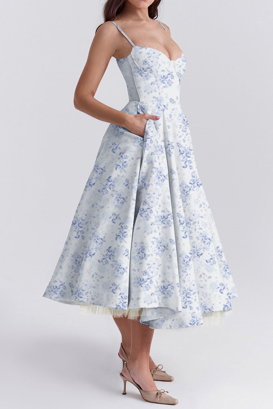 Luxury Spaghetti Strap Princess Dress Lavish Daily