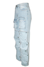 Street Style Utility Pocket Straight Jeans Lavish Daily