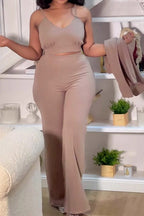 Elegant Pearl Lapel Blazer Three-Piece Set Lavish Daily