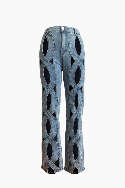 Twisted Denim Jeans Lavish Daily