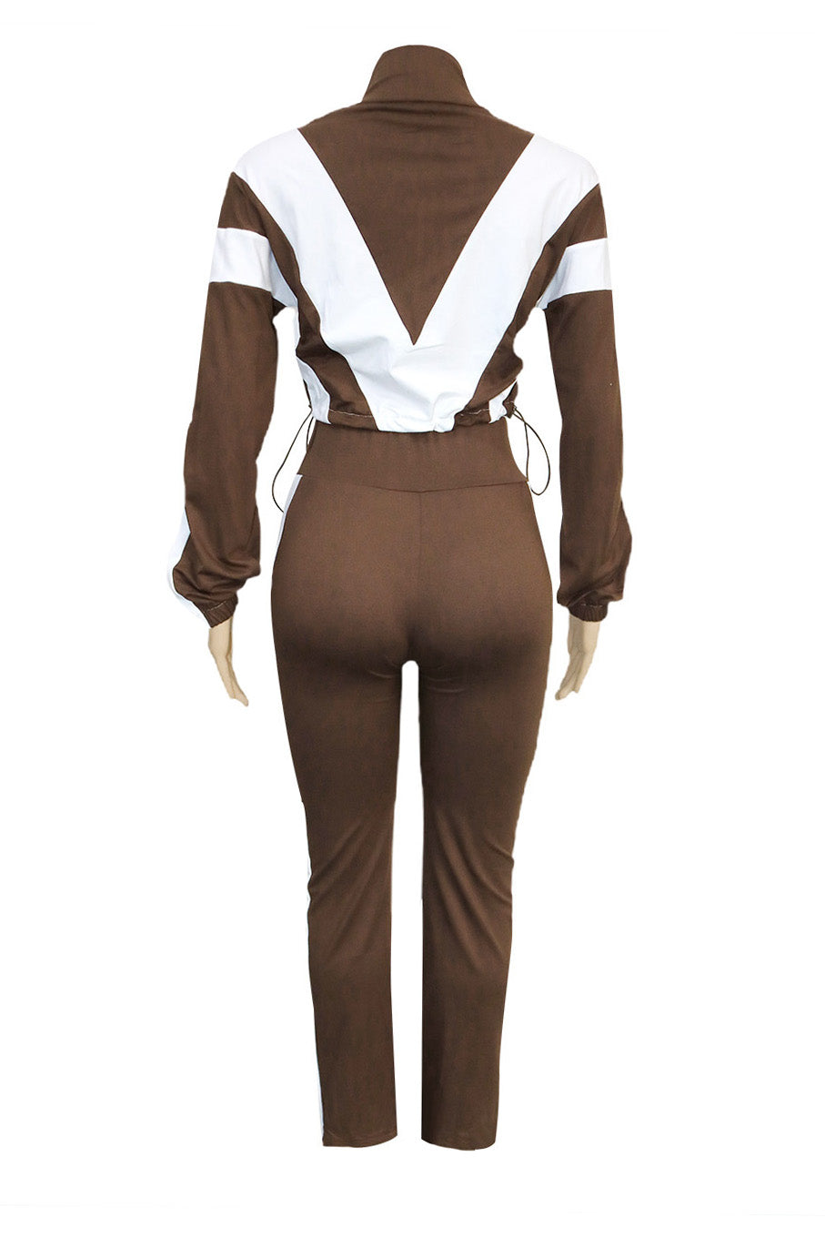 Sporty Color Block 2-Piece Tracksuit Lavish Daily