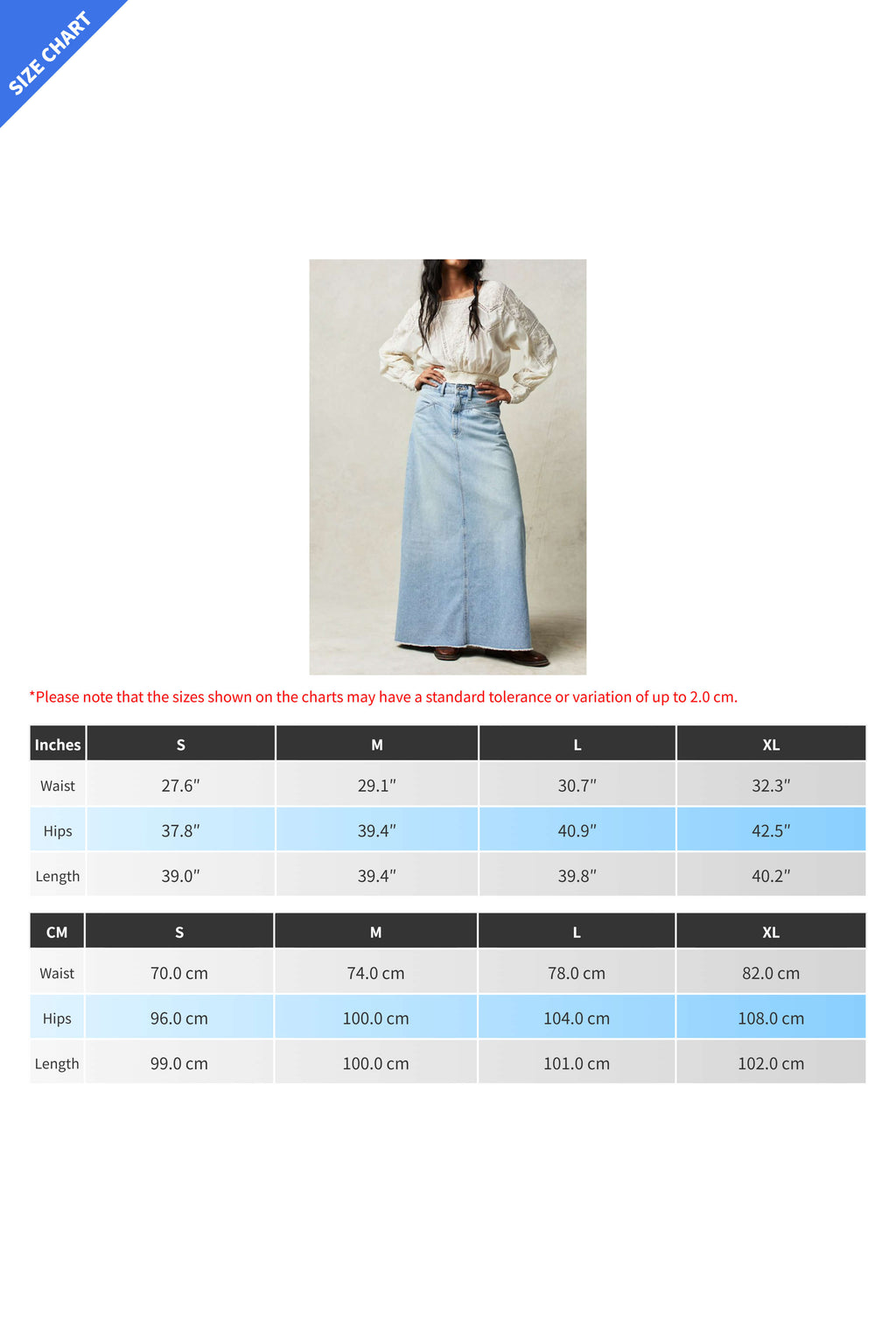Loose Straight Denim Maxi Skirt Lavish Daily