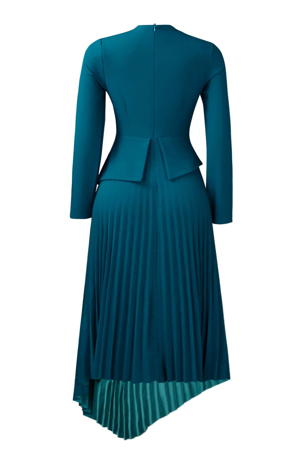Asymmetric Hem Pleated Midi Dress Lavish Daily