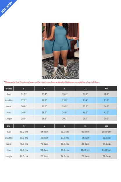Sexy Romper with Apron Cape 2-Piece Set Lavish Daily