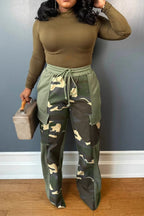 Drawstring Wide-Leg Printed Pants Lavish Daily