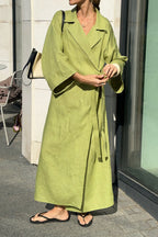 Loose Robe-Style Belted Maxi Dress Lavish Daily