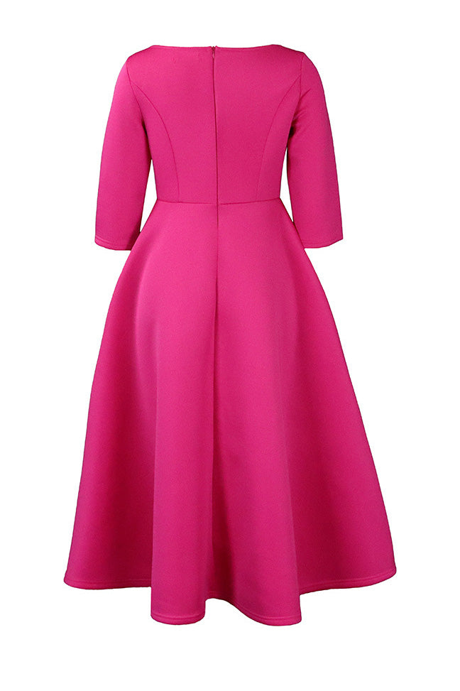 Elegant Solid Color A-Line Evening Dress Lavish Daily