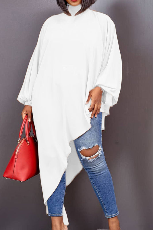 Asymmetrical Hem Shirt Dress Lavish Daily