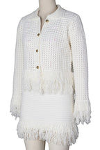 Knitted Fringe Skirt Set Lavish Daily
