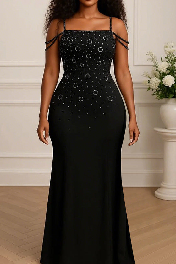 Sexy Rhinestone Cami Party Maxi Dress Lavish Daily
