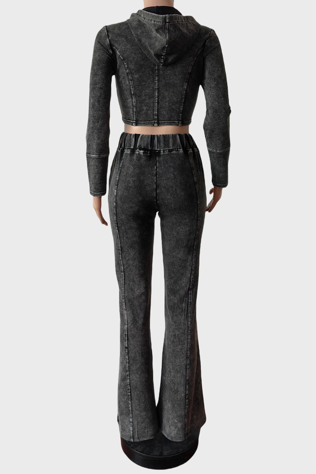 Washed Hoodie Flare Pants Set Lavish Daily