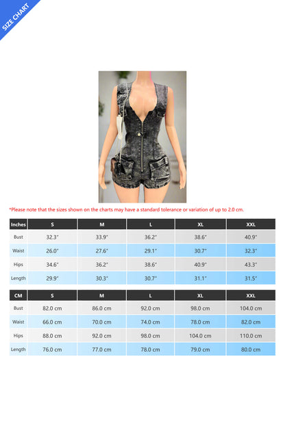 Waist-Cinched Denim Rompers Lavish Daily