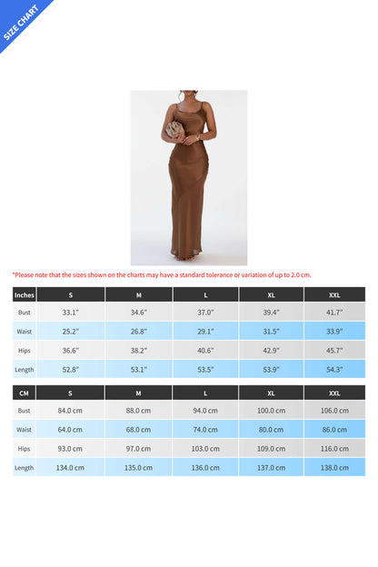 Asymmetrical Satin Sheer Maxi Dress Lavish Daily