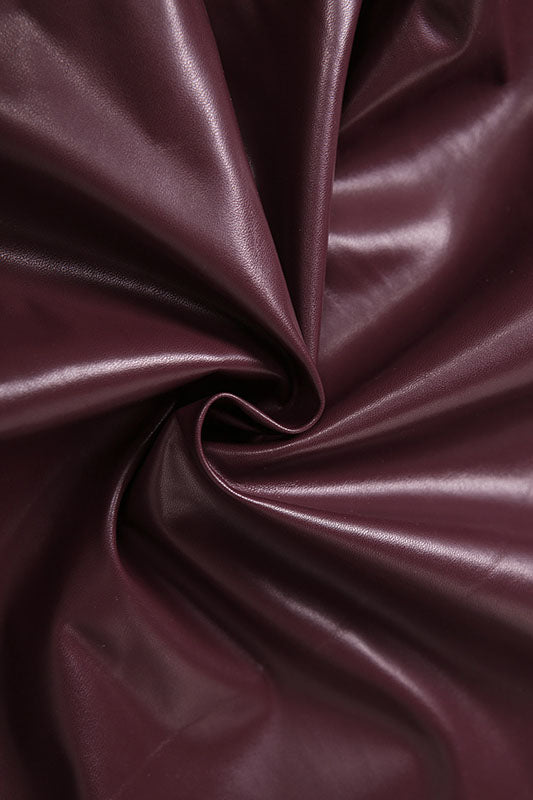 Faux Leather Notched Lapel Jacket Lavish Daily