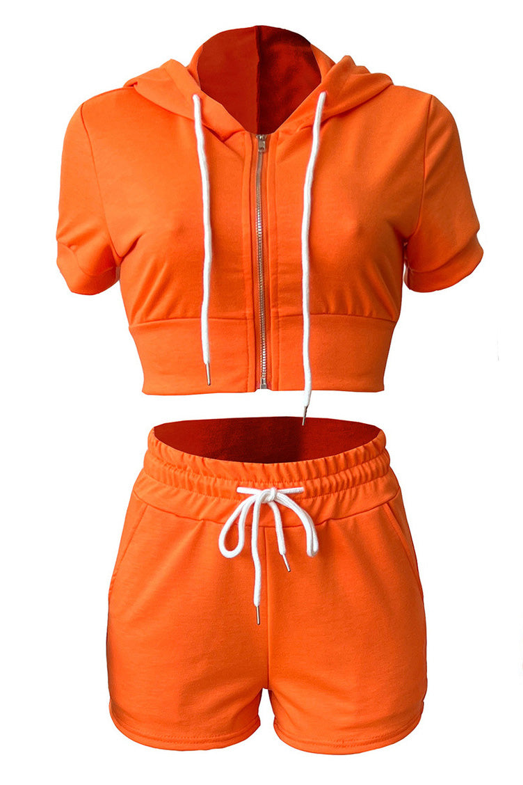 Crop Top Hoodie Short Set Lavish Daily