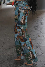 Vintage Casual Jacquard Cargo Pants Lavish Daily