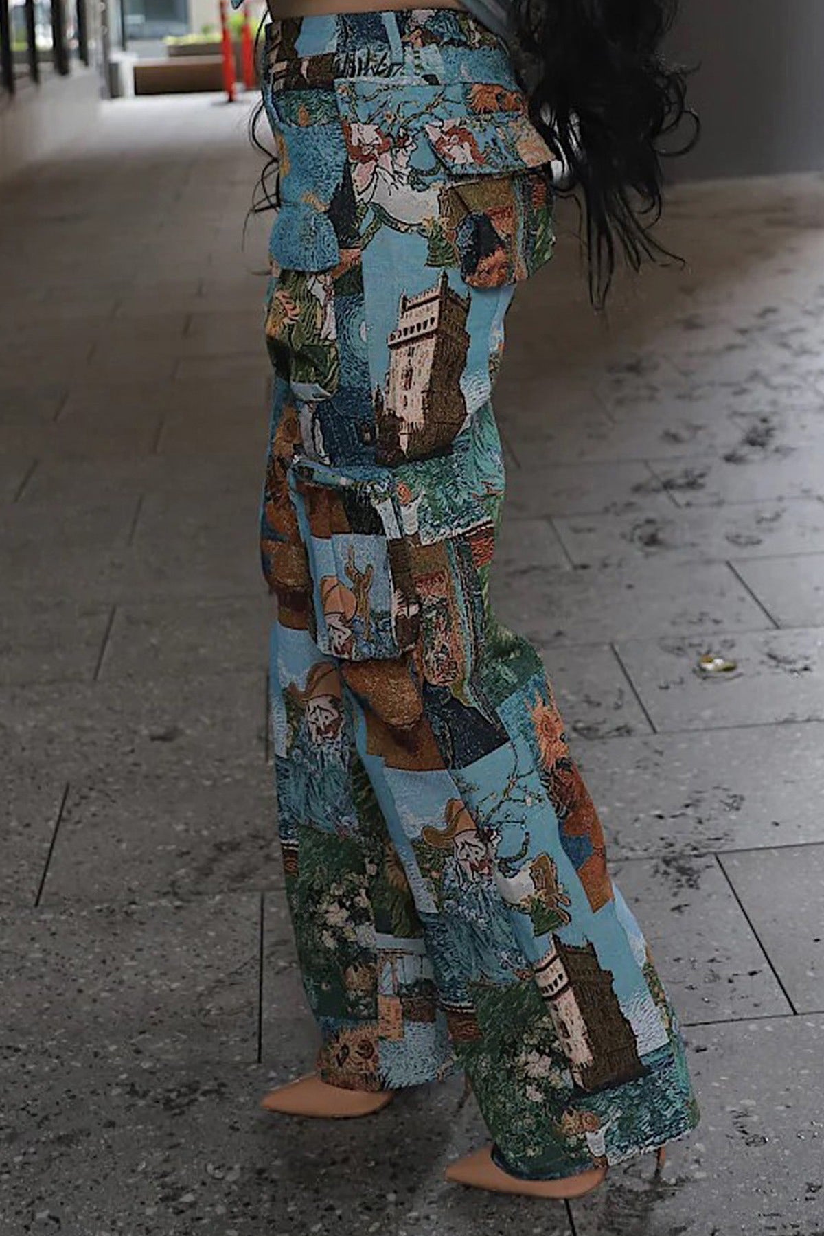 Vintage Casual Jacquard Cargo Pants Lavish Daily