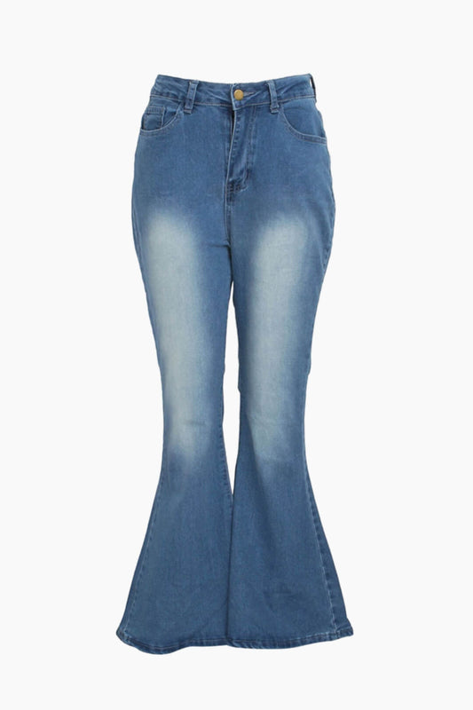 High Waist Bell Bottom Jeans Lavish Daily