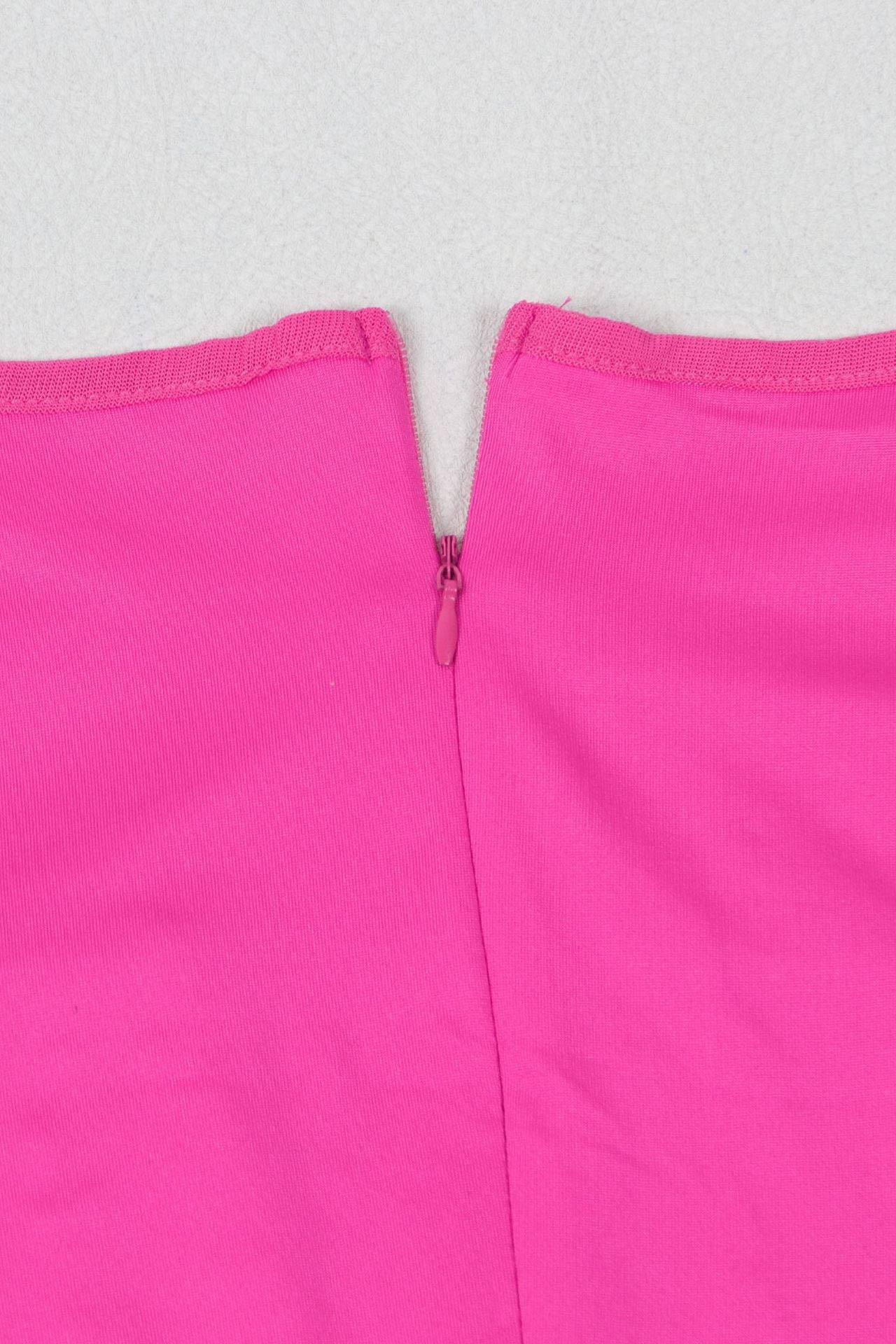 Diamond See-through Stitching Slit Dress Lavish Daily