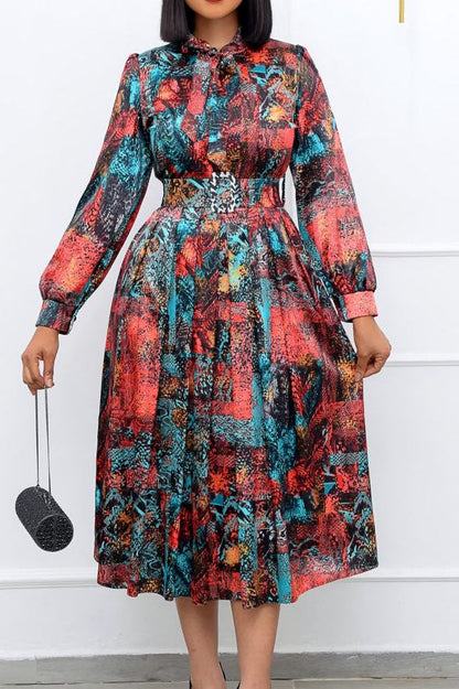 Printed Evening Party Dress Lavish Daily