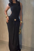 Slim Fit Backless Sleeveless Dress LavishDaily