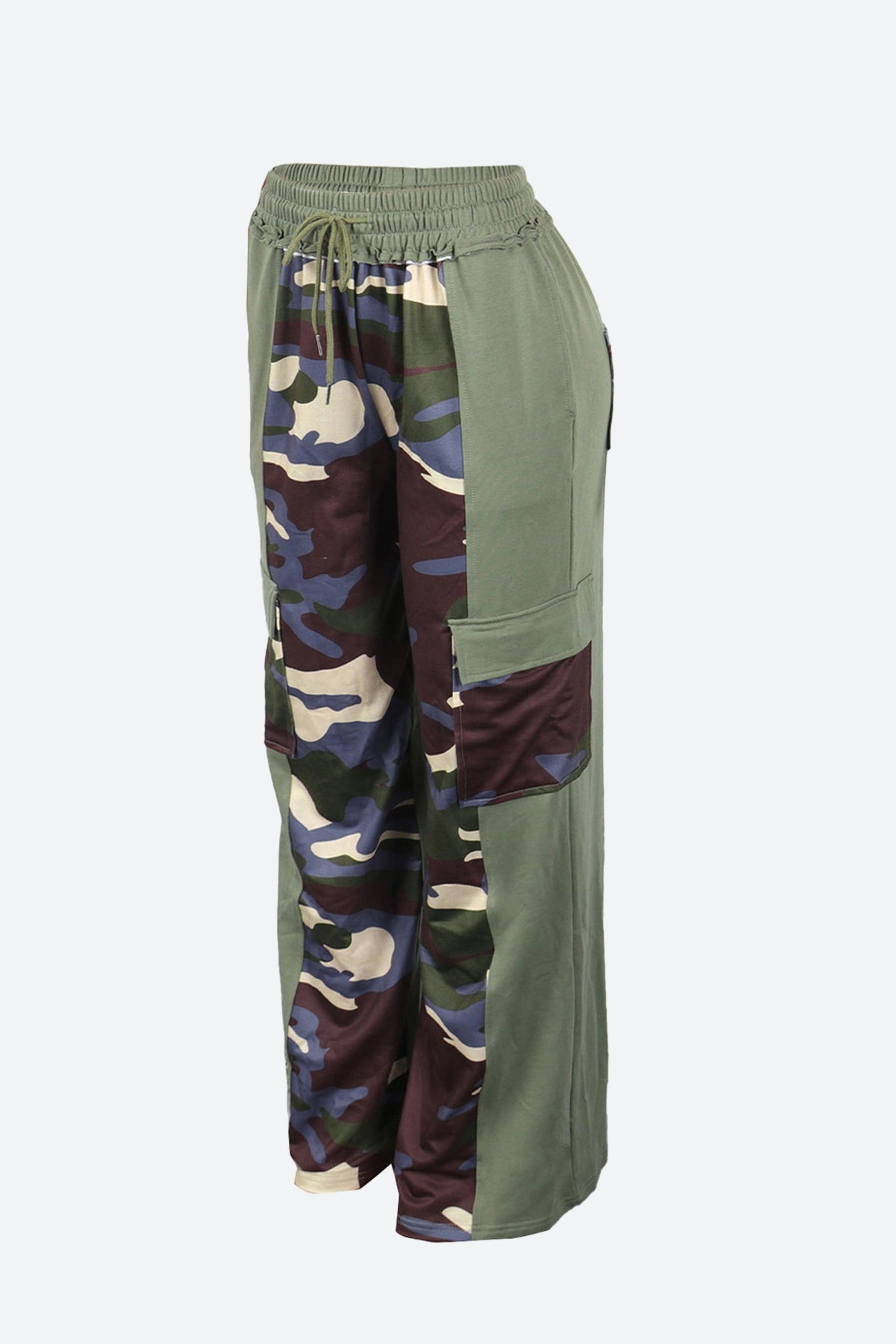 Drawstring Wide-Leg Printed Pants Lavish Daily