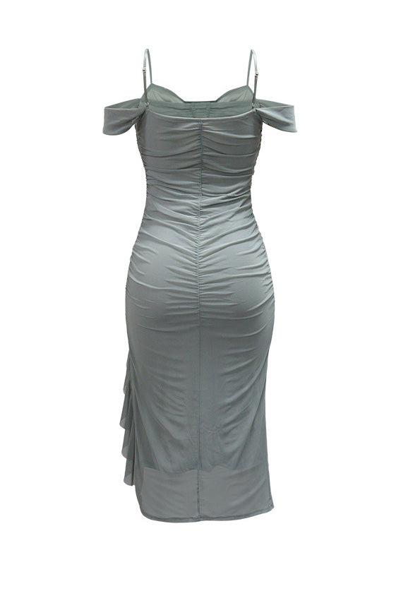 Stylish Soiree Cold Shoulder Midi Dress Lavish Daily