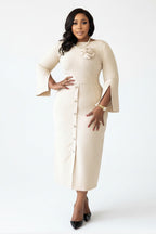 Elegant Round Neck Bodycon Dress Lavish Daily