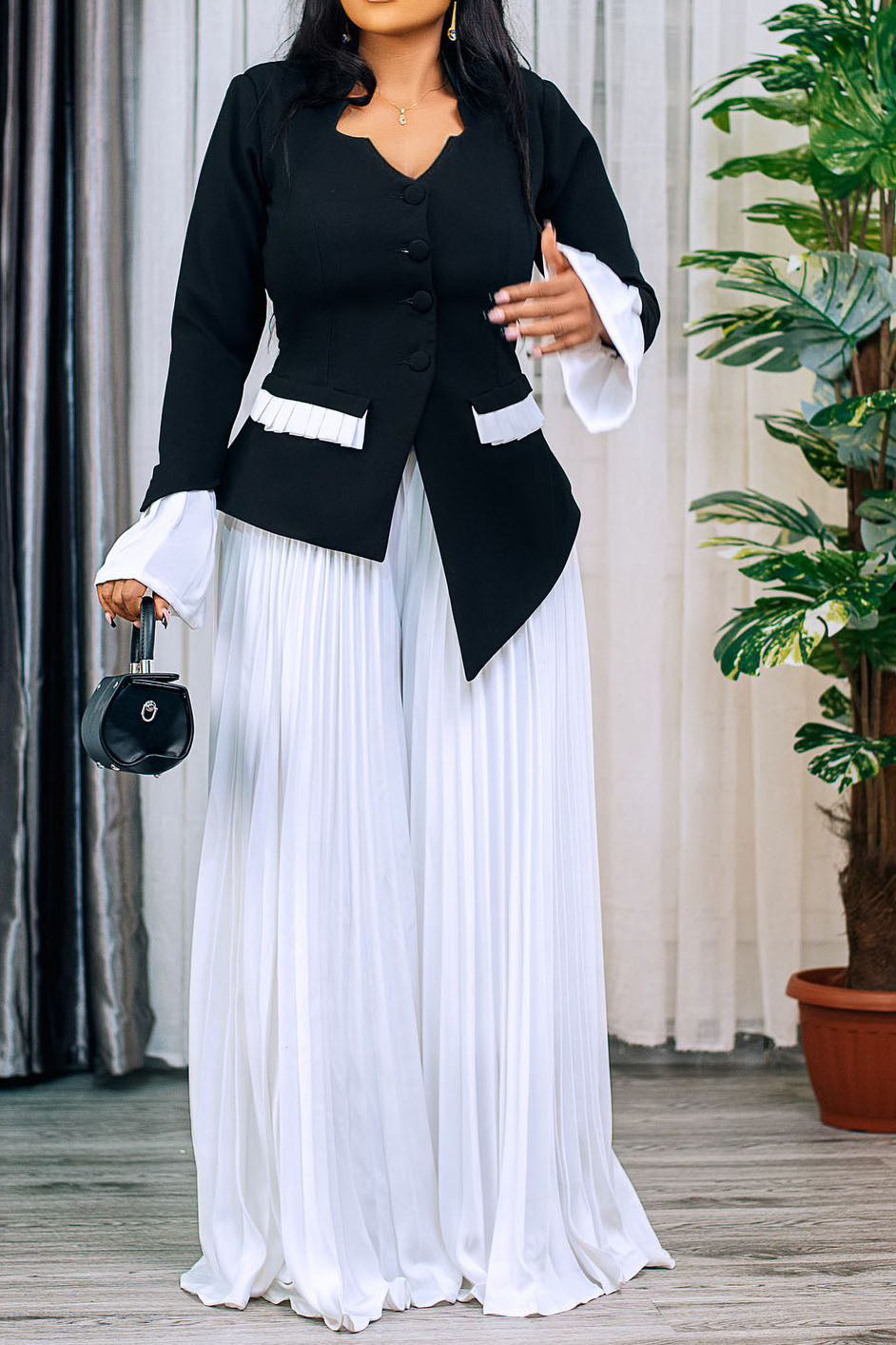 Plus Size Casual V Neck Long Sleeve Pants Sets Lavish Daily