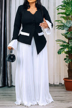 Plus Size Casual V Neck Long Sleeve Pants Sets Lavish Daily