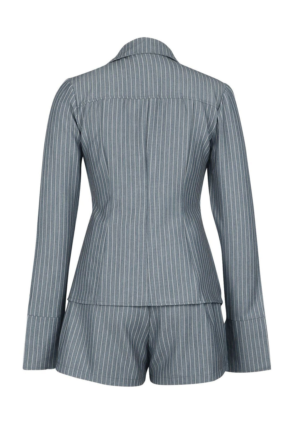 Striped Tie Front Shirt & Shorts Set Lavish Daily