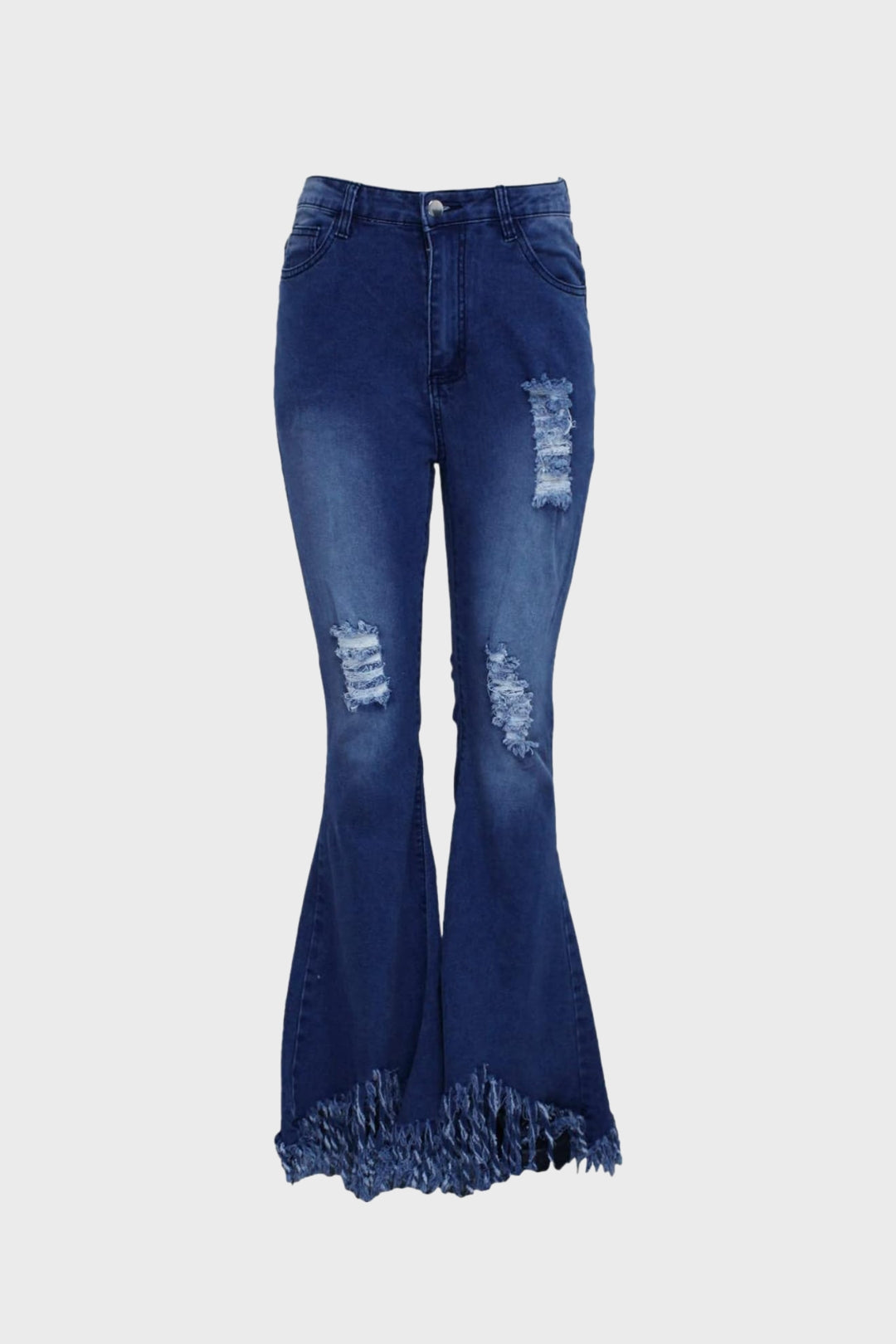 Stretch Ripped Wide Leg Jeans Lavish Daily