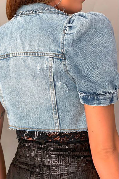 Crop Denim Jacket Lavish Daily