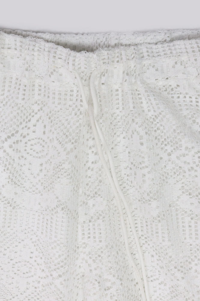 Lace Hollow Out Wide Leg Sets Lavish Daily