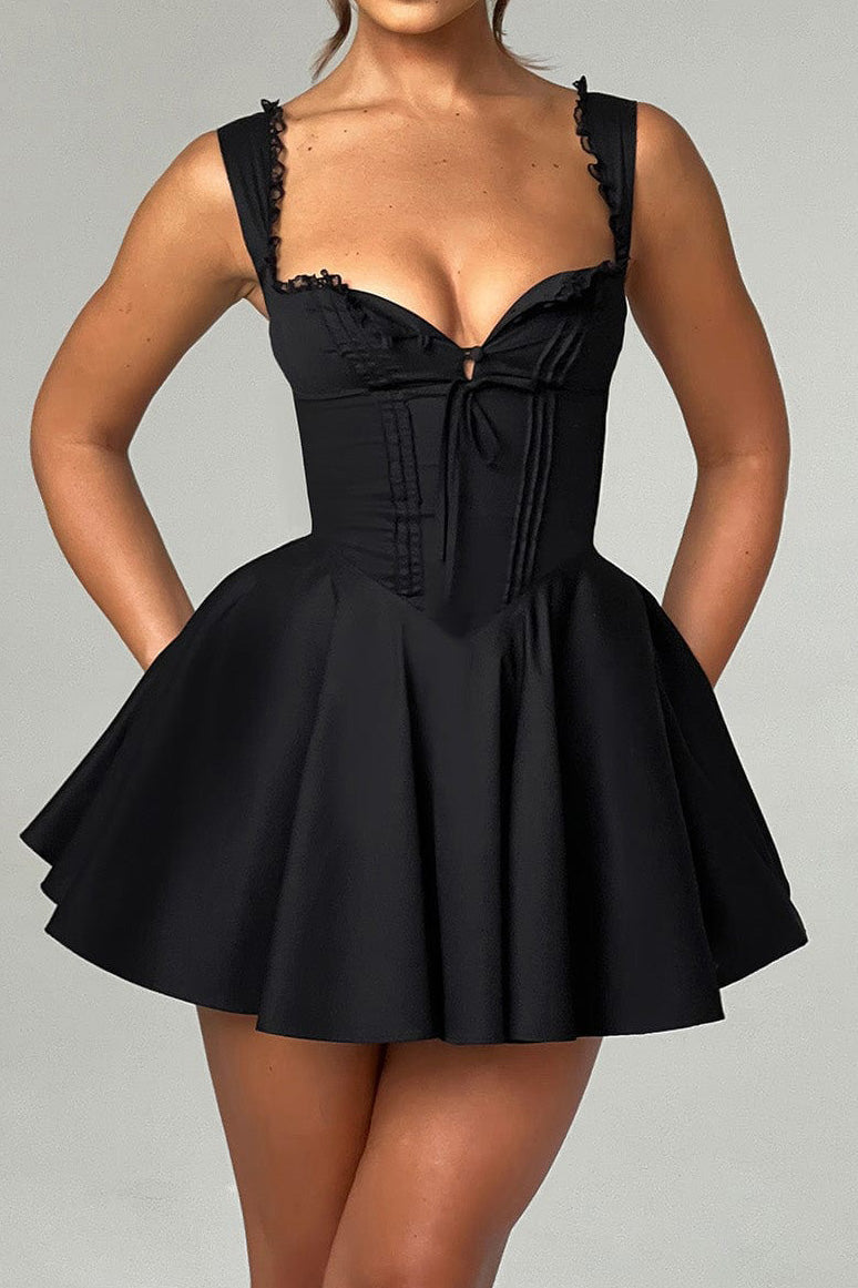 Strap Backless Fit & Flare Mini Dress Lavish Daily