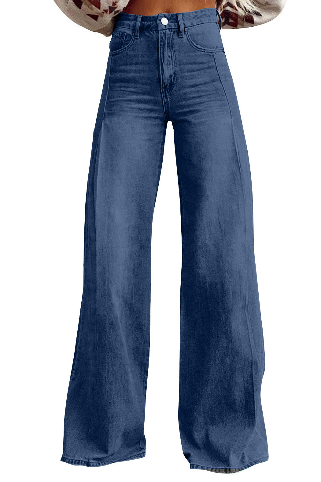 Vintage High Waist Wide Leg Floor Length Jeans Lavish Daily