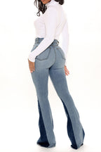 Ripped Bootcut Jeans Lavish Daily