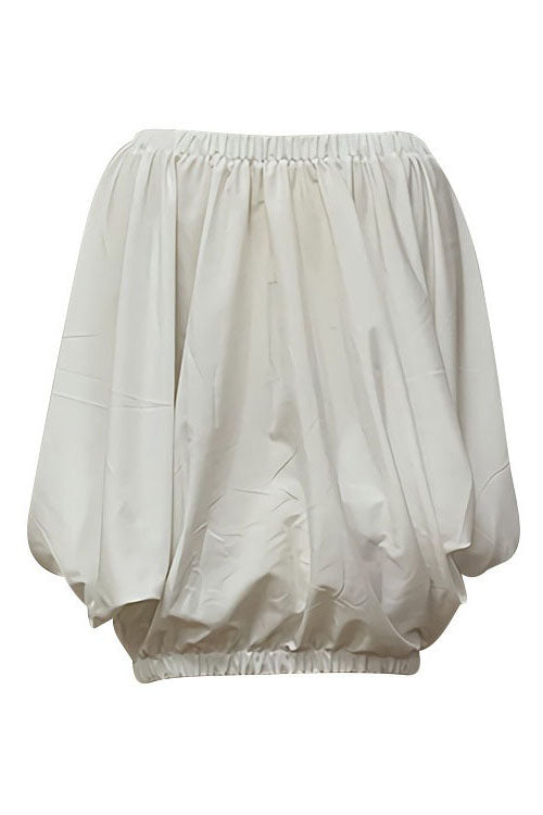 Solid Off-The-Shoulder Bubble Hem Mini Dress Lavish Daily