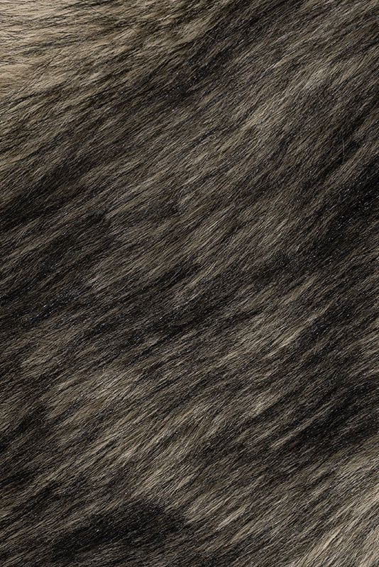 Faux Fur Halter Front Slit Fuzzy Top Lavish Daily