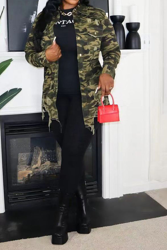 Camo Print Jacket Lavish Daily