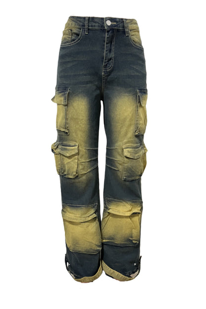 Vintage Loose Fit Multi-Pocket Cargo Jeans Lavish Daily