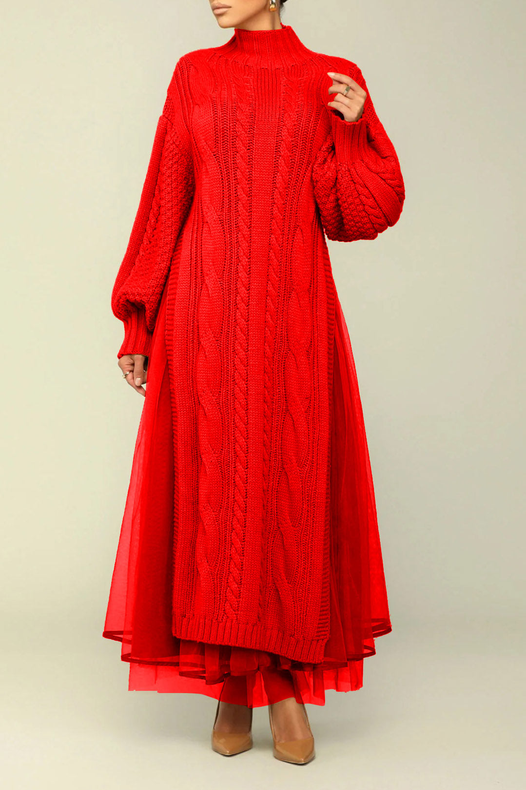 Knit Tulle Two Piece Skirt Set Lavish Daily