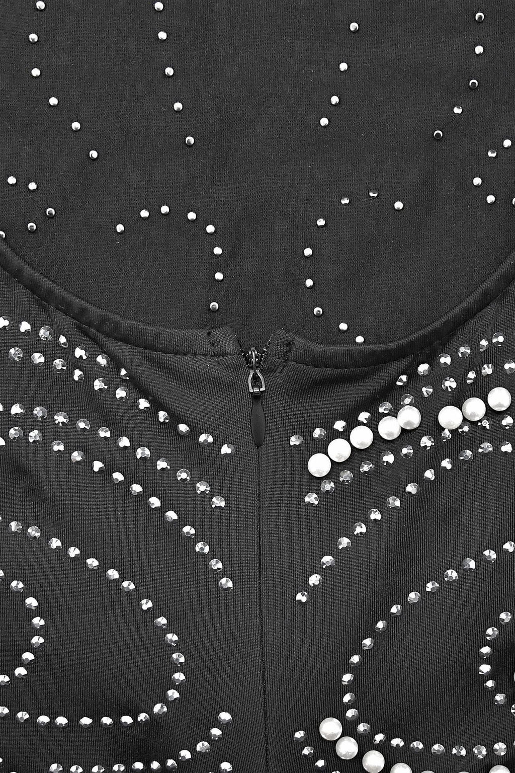 Solid Rhinestone Backless Split Maxi Dress Lavish Daily