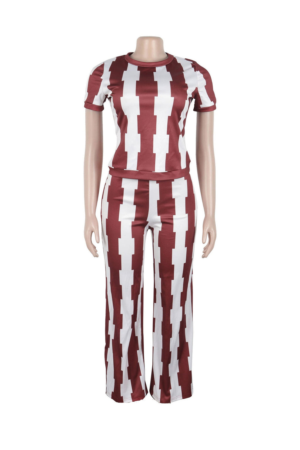 Slim Fit Wide-Leg Printed Set Lavish Daily