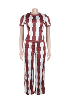 Slim Fit Wide-Leg Printed Set Lavish Daily