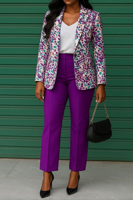Women’s Slim Fit Blazer & Pants Set Lavish Daily