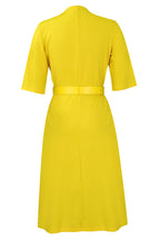 V-Neck Button Front Solid Color Midi Dress Lavish Daily